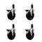 Service Caster 5'' Soft Rubber Swivel 1-1/4'' Expanding Stem Caster Set with Brake, 4PK SCC-EX20S514-SRS-PLB-114-4 - alternate 1